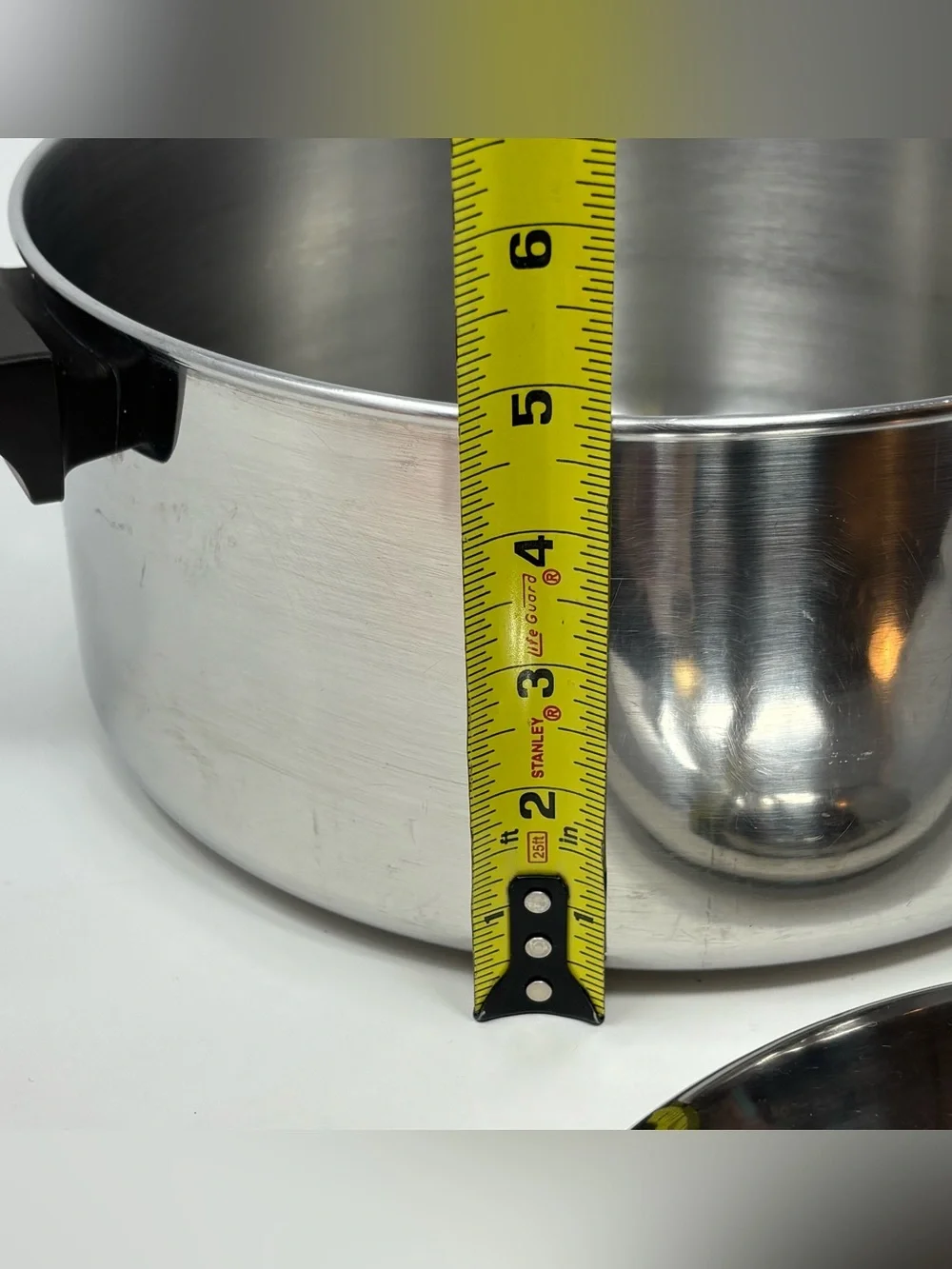 Revere Ware Stainless Steel 6 Qt Quart Stock Pot w/ Lid Tri Ply Bottom Vintage